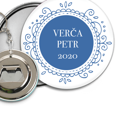 Placky se svatebním motivem